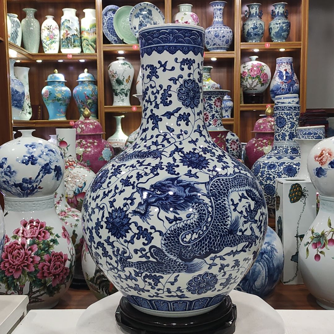 瓶景德镇镇陶瓷花瓶子