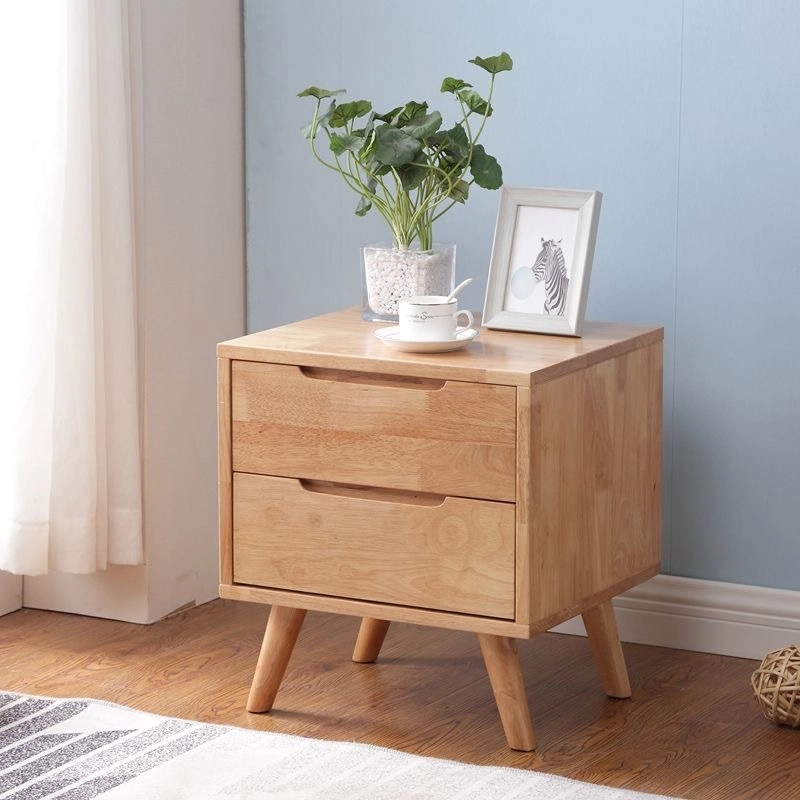 北欧全实木床头柜简约现代整装卧室简易小型收纳柜家用储物床边柜