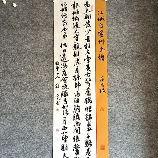 书法28*96厘米手写书法老夫聊发少年狂