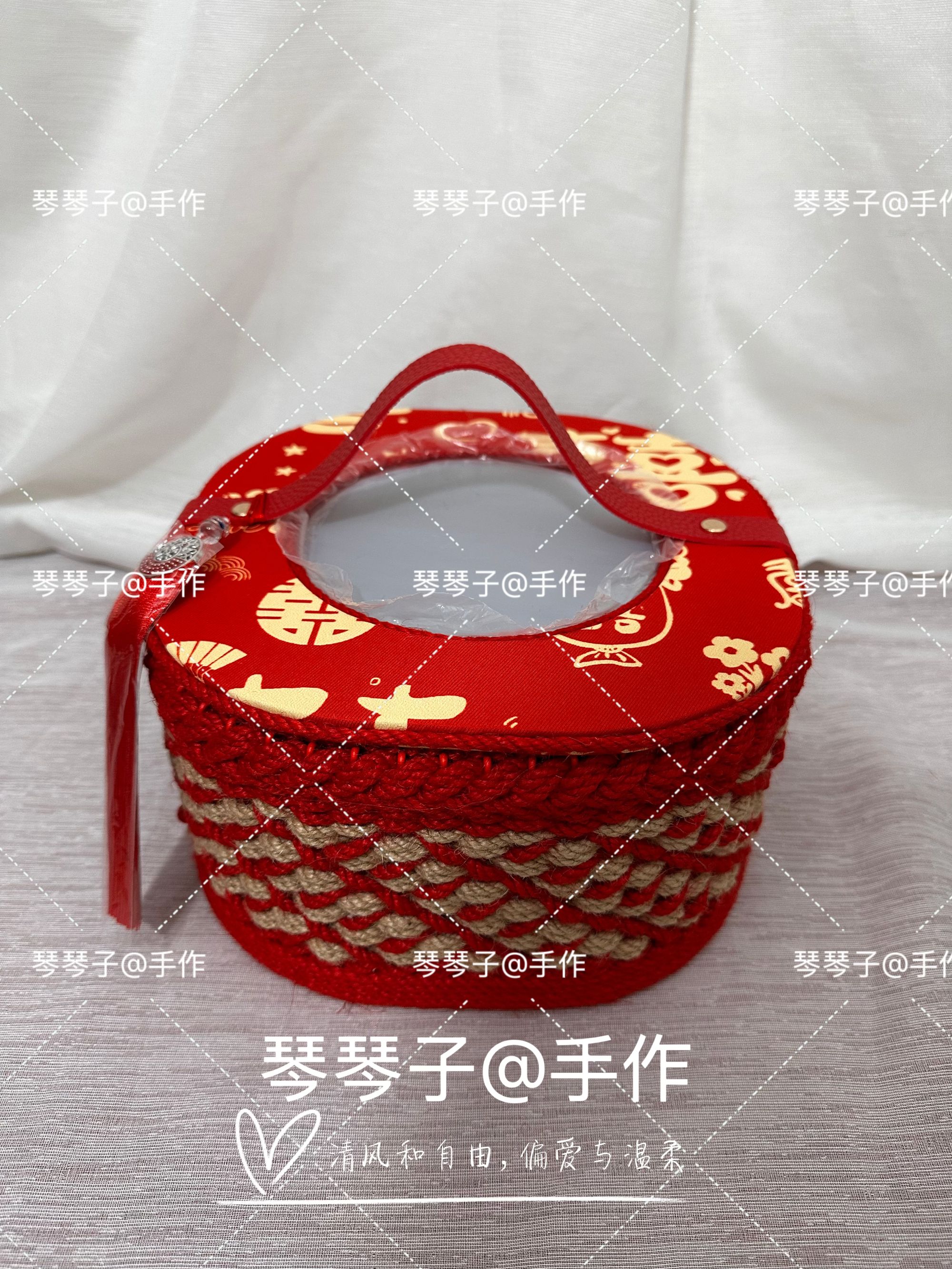 【琴琴子】麻绳手工成品花篮【概不退换】
