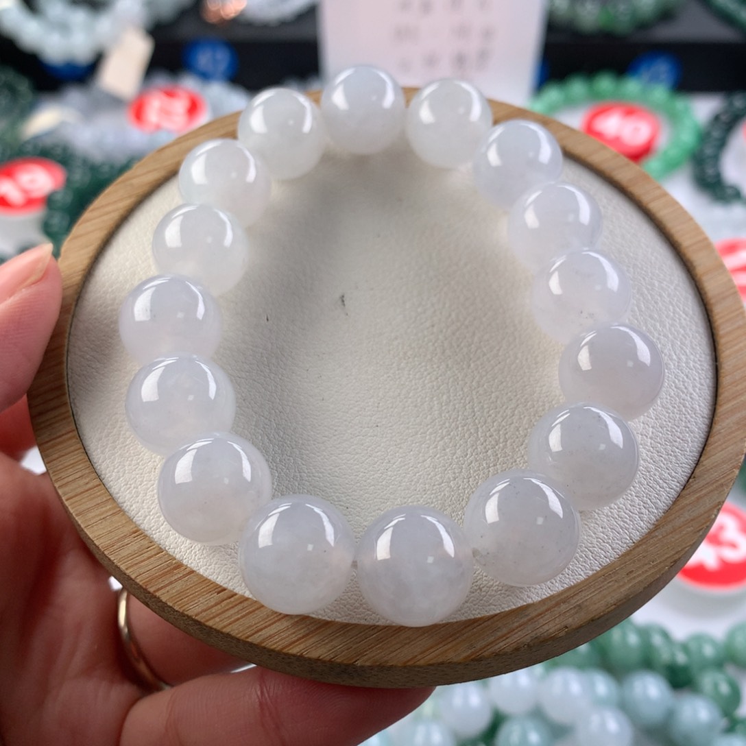 翡翠手链未镶嵌卡12.8