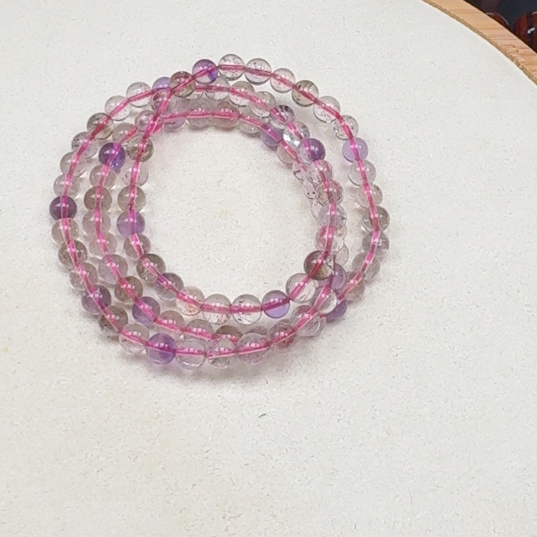 未镶嵌手链水晶超七三圈手串