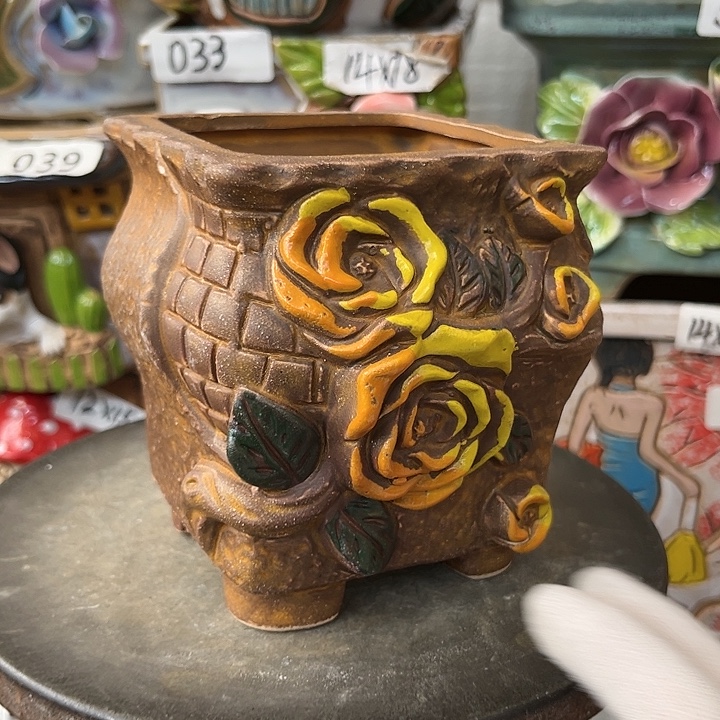 粗陶材质多肉花盆