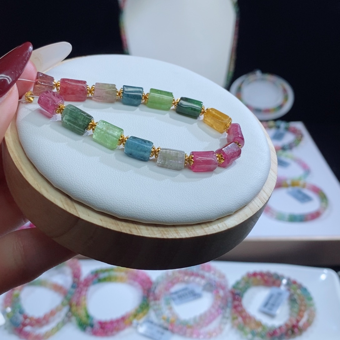 碧玺手链未镶嵌方糖