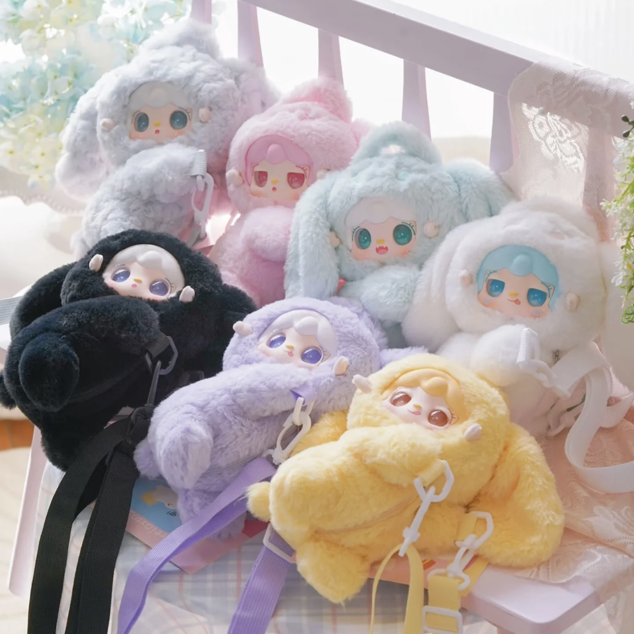 【拆盒】正版yooki氧氧八代毛绒兔兔零钱包陪伴NI盲盒斜挎包玩偶