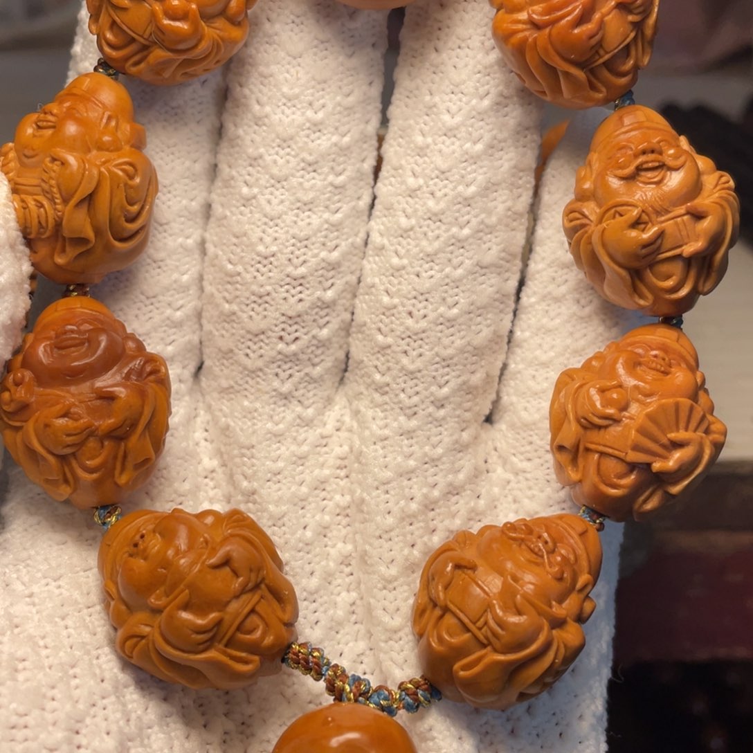 橄榄核手串/手链客户回血2.1铁核八大财神