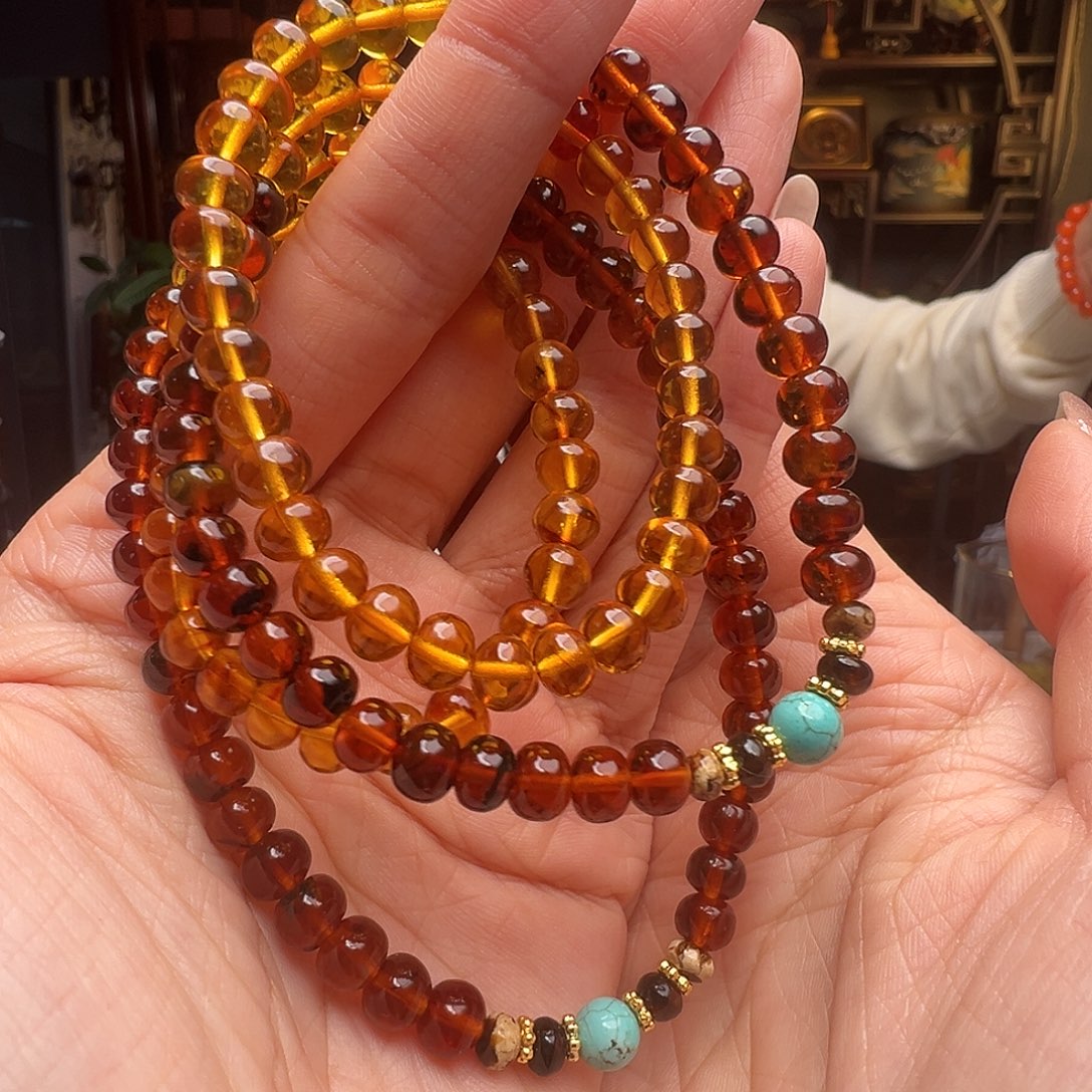 琥珀未镶嵌裸石抚顺琥珀30314六多样性发其一