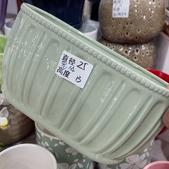 多肉绿植陶瓷花盆9.9包邮，有孔