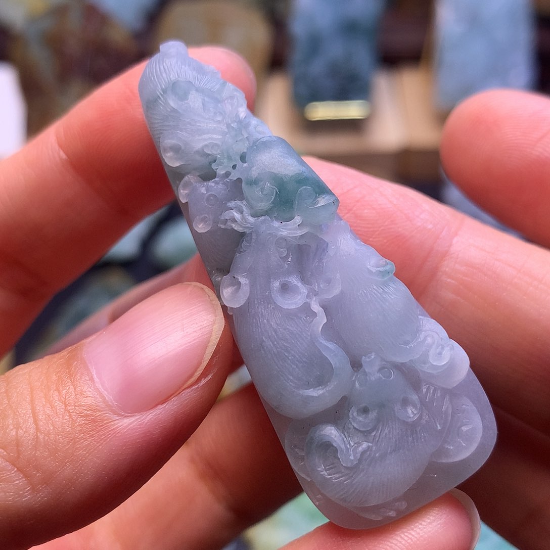 定制翡翠未镶嵌五鼠