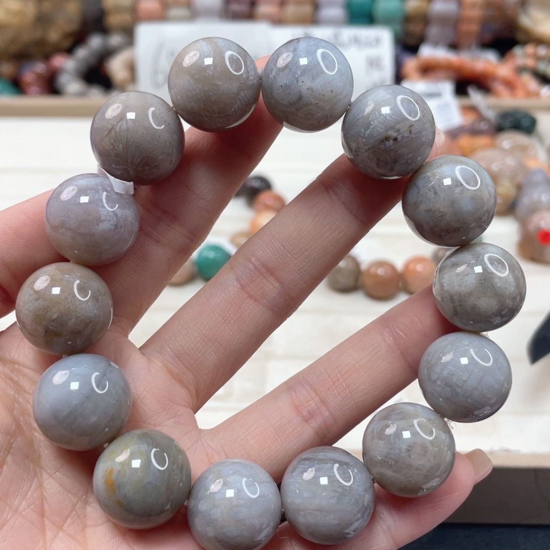 未镶嵌手链硅化玉花****7053