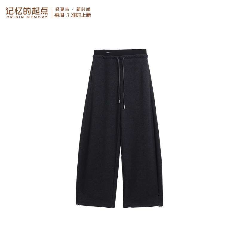 记忆的起点休闲裤女士2025冬季新款时尚百搭阔腿裤子69AD2052DW