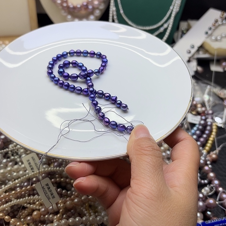 淡水珍珠耳饰合金