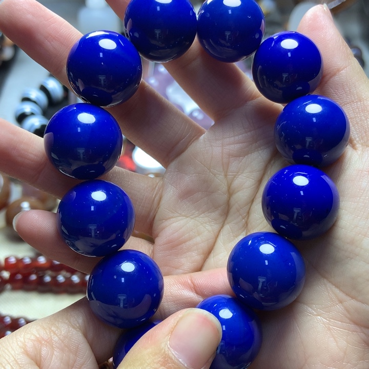 玛瑙/玉髓手串未镶嵌宝石蓝