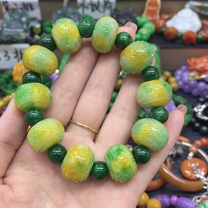 合***愿未镶嵌手链翡翠手链13