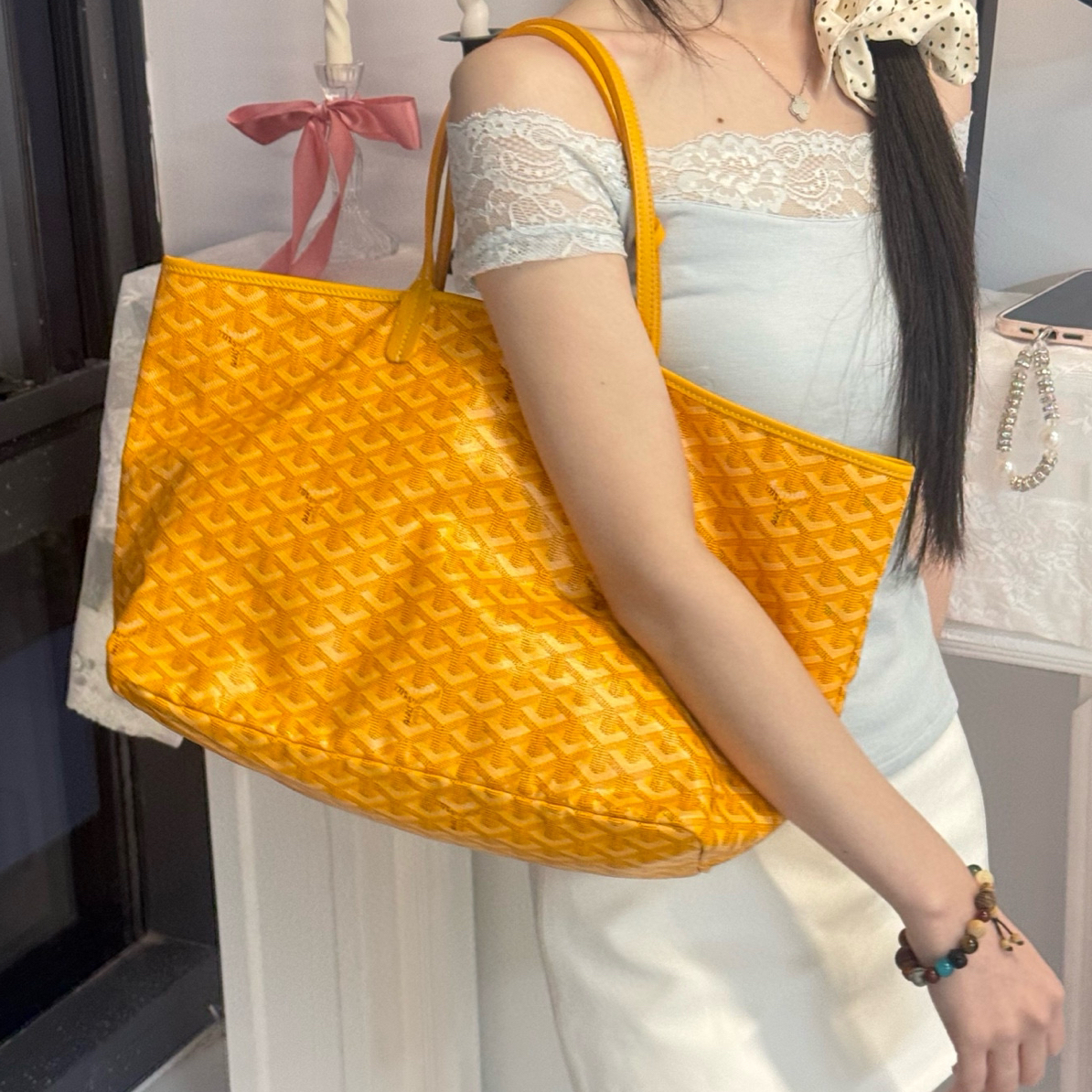 95新 Goyard goyard芒果黄子母托特单肩包 