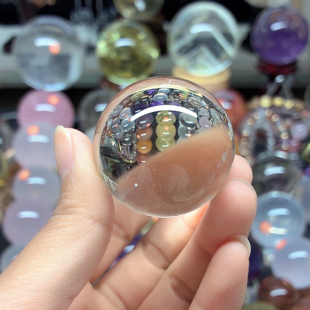 吉***米水晶珠宝半成品未镶嵌白水晶蓝针41A863