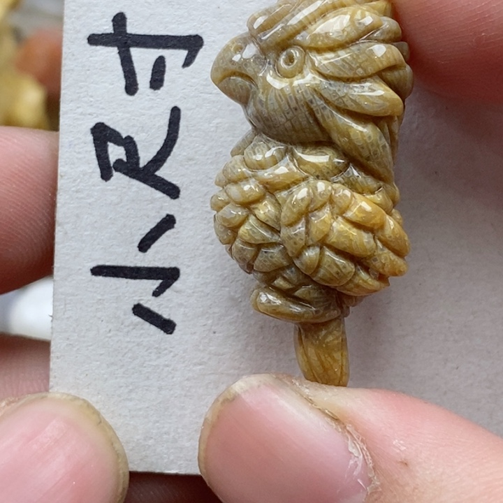 颈饰未镶嵌硅化珊瑚（珊瑚玉）