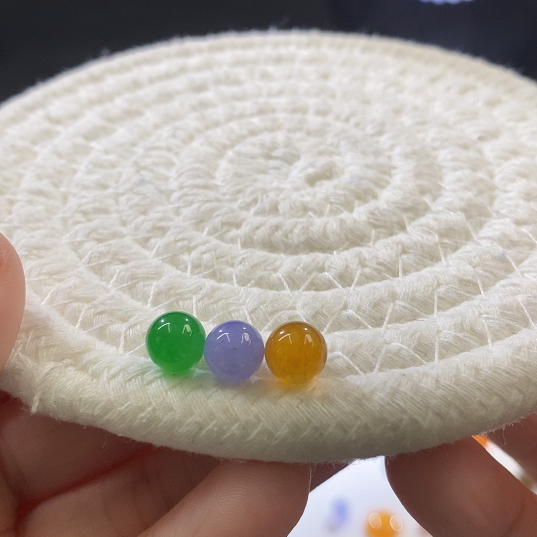 翡翠未镶嵌挂件玉*单珠
