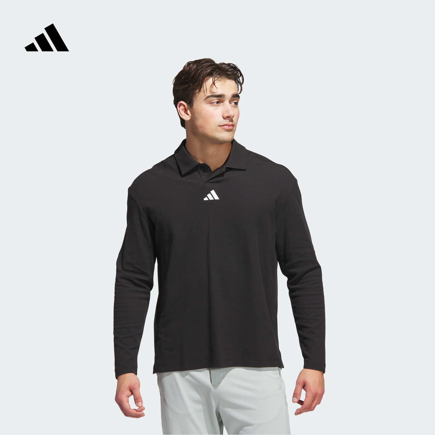 阿迪达斯官方 高尔夫运动长袖POLO衫男新款 adidas JN3038