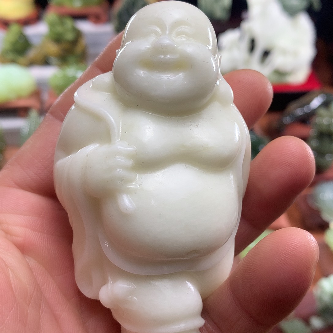 岫玉手把件未镶嵌