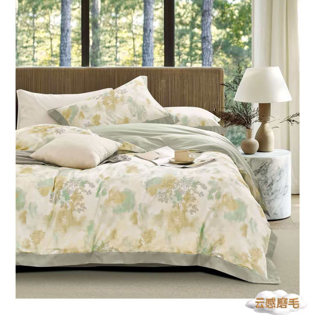 盈瑞鑫布艺家纺定制纯棉，秋冬全棉磨毛(花语纷飞) 柔软亲肤