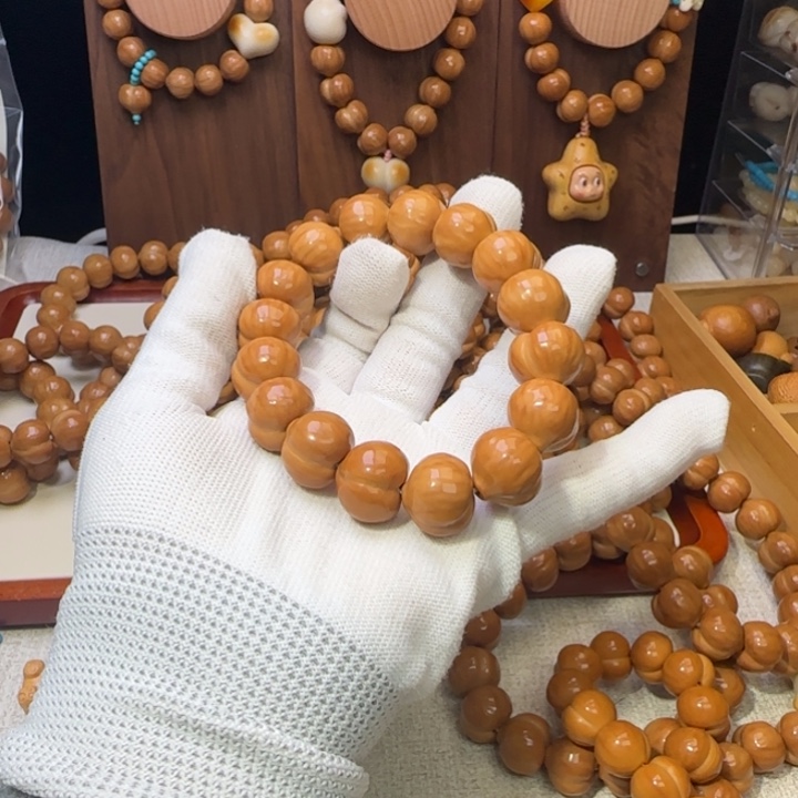 平***心核桃18颗籽做手持肌理纹手串