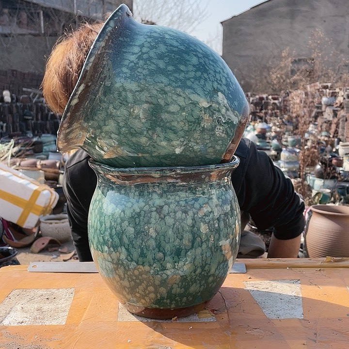 无铅玻璃宜兴紫砂花盆