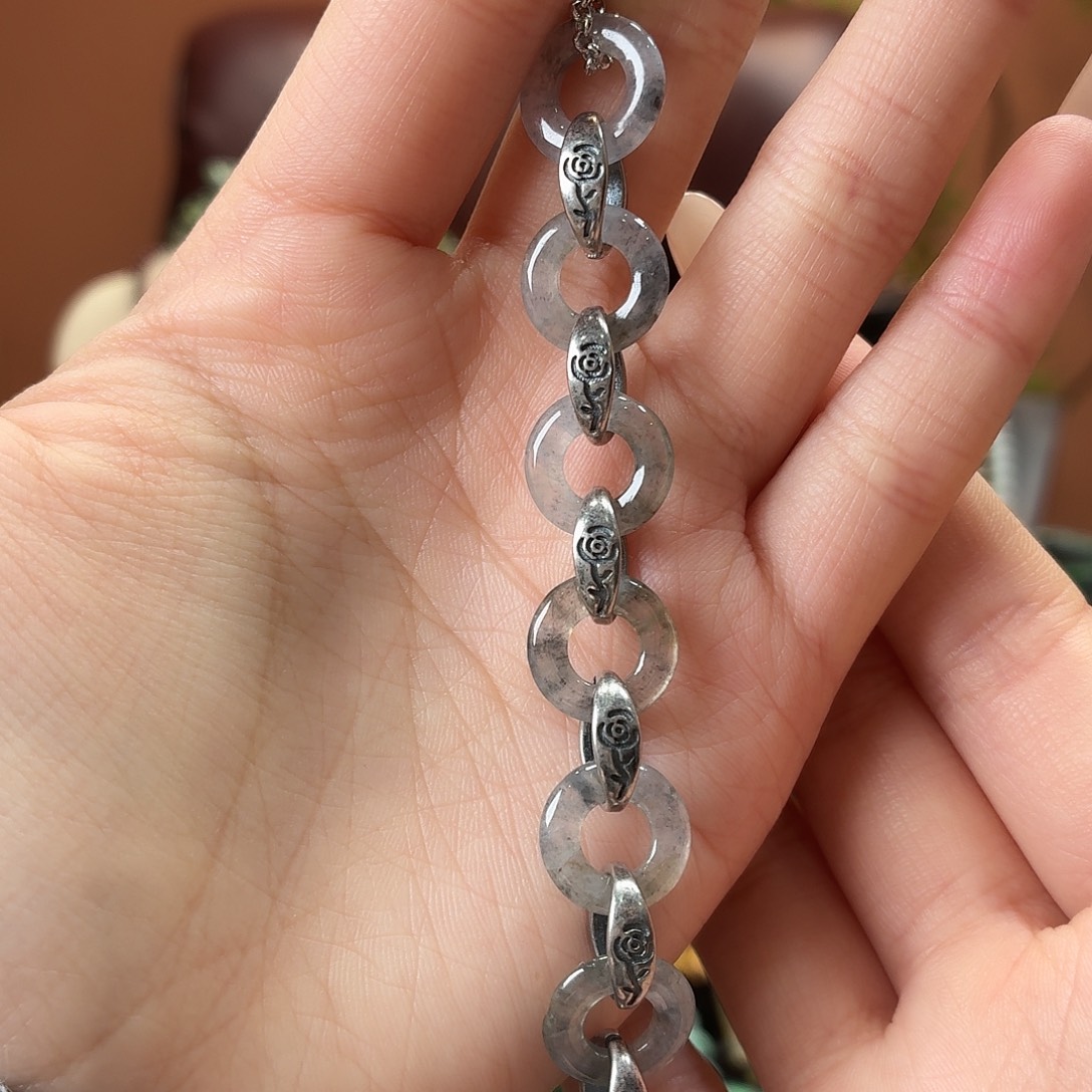 翡翠未镶嵌耳饰手串