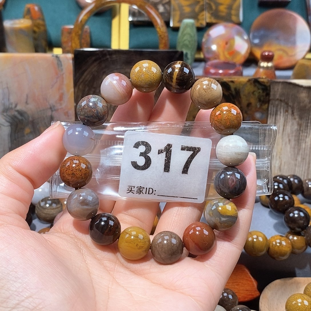 硅化玉天然北票硅化玉手串未镶嵌天然北票硅化玉手串