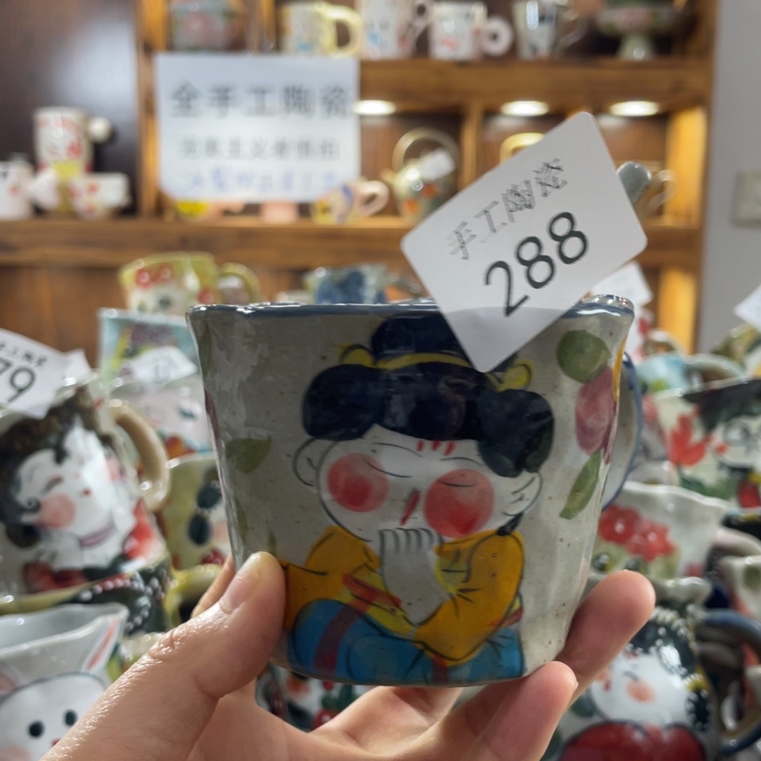 景德镇手工陶瓷一杯一勺288