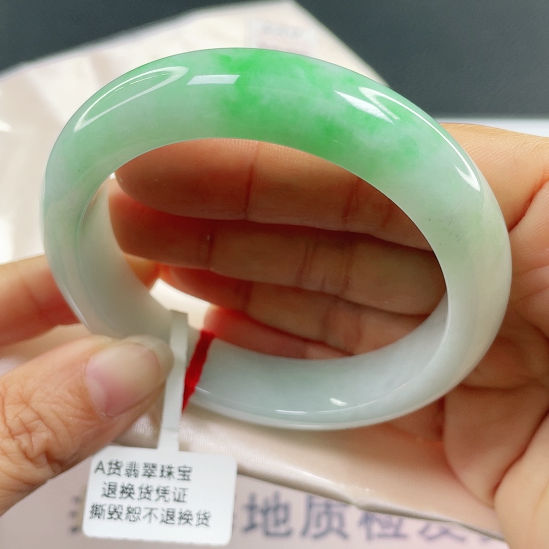 未镶嵌手镯翡翠正圈57