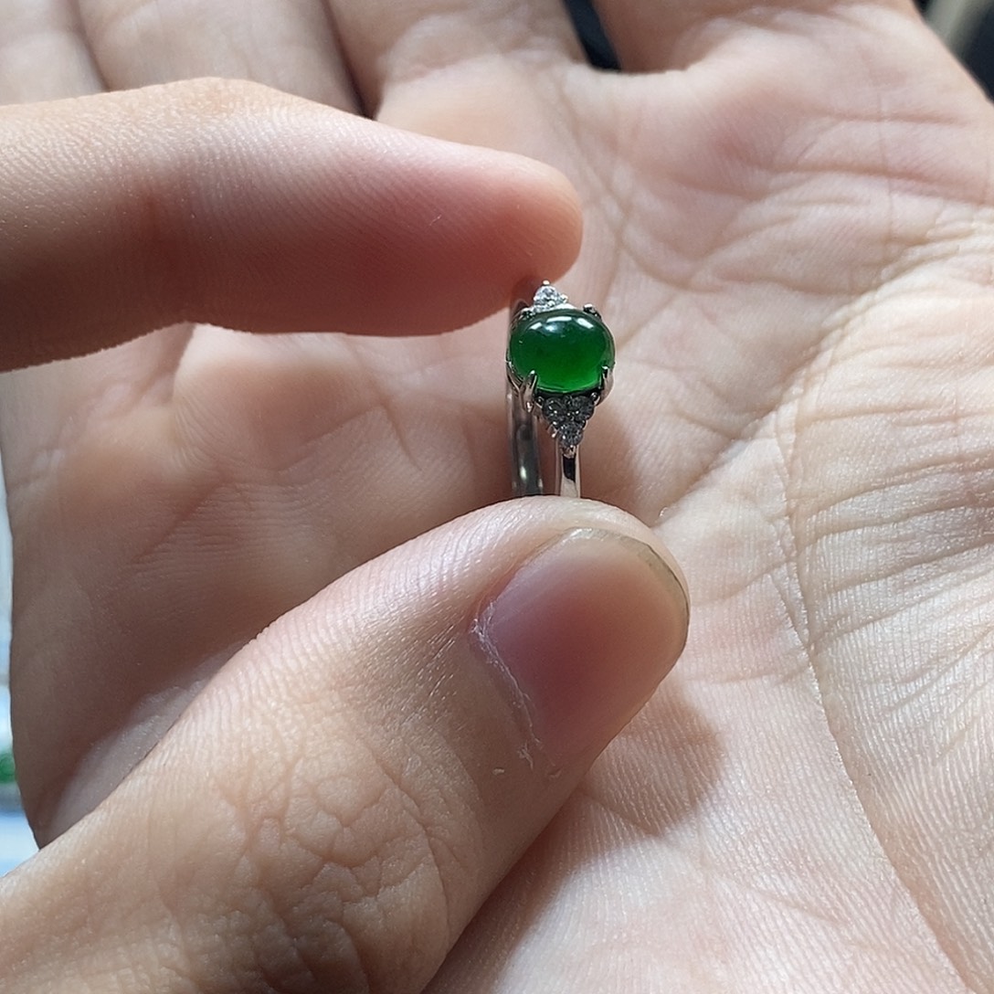 心***美翡翠银S925镶嵌颈饰