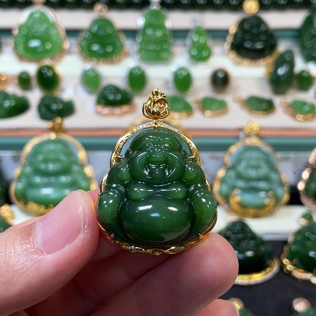 和田玉（碧玉）未镶嵌颈饰30mm