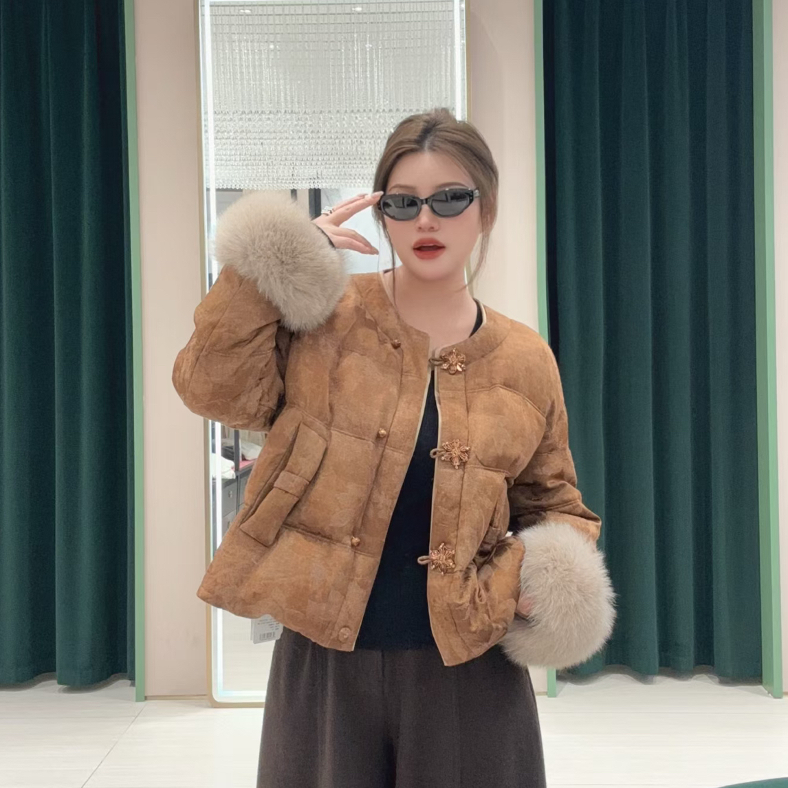 新中式品玉短款厚外套3118