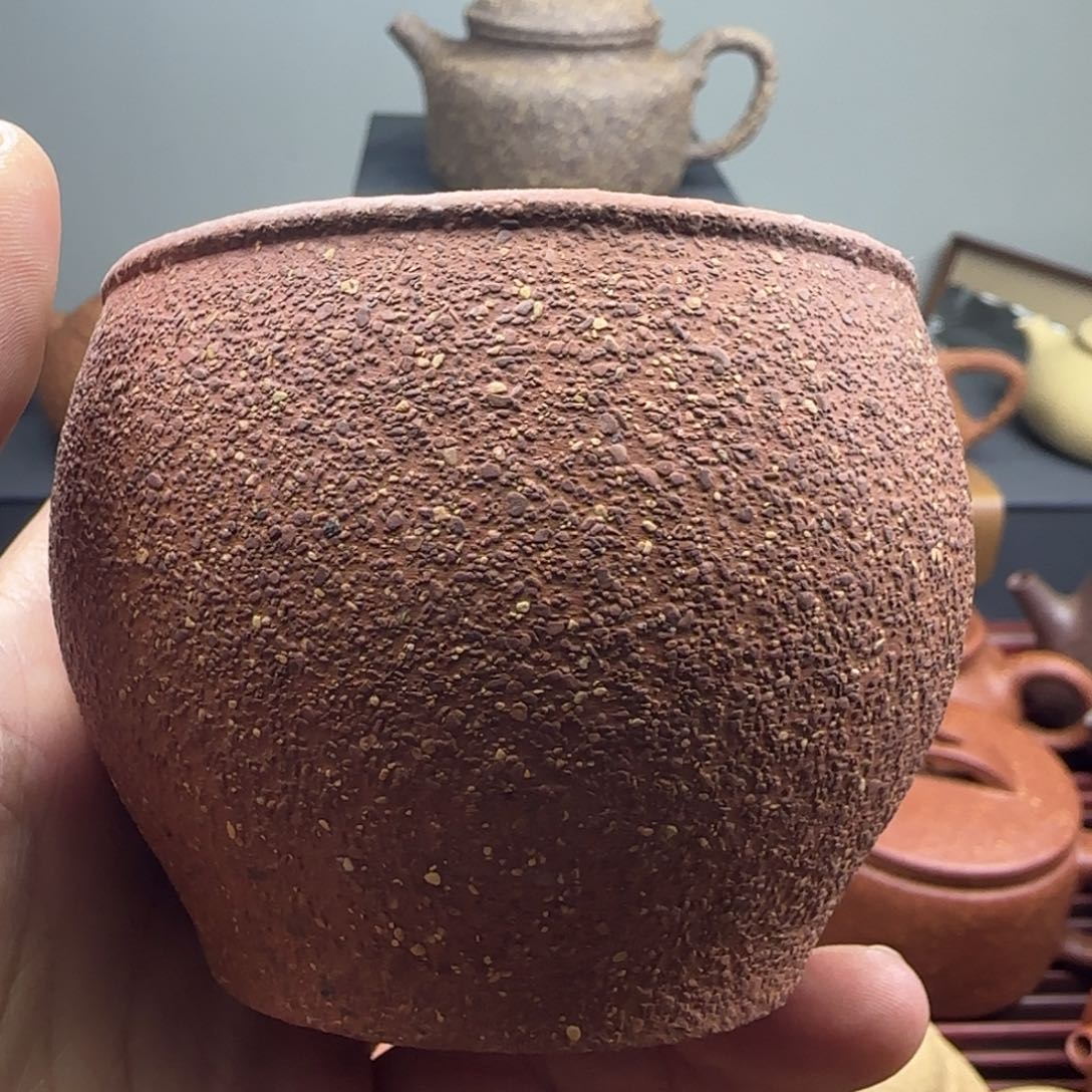 紫砂茶壶老*片十六目洗砂主人杯160cc