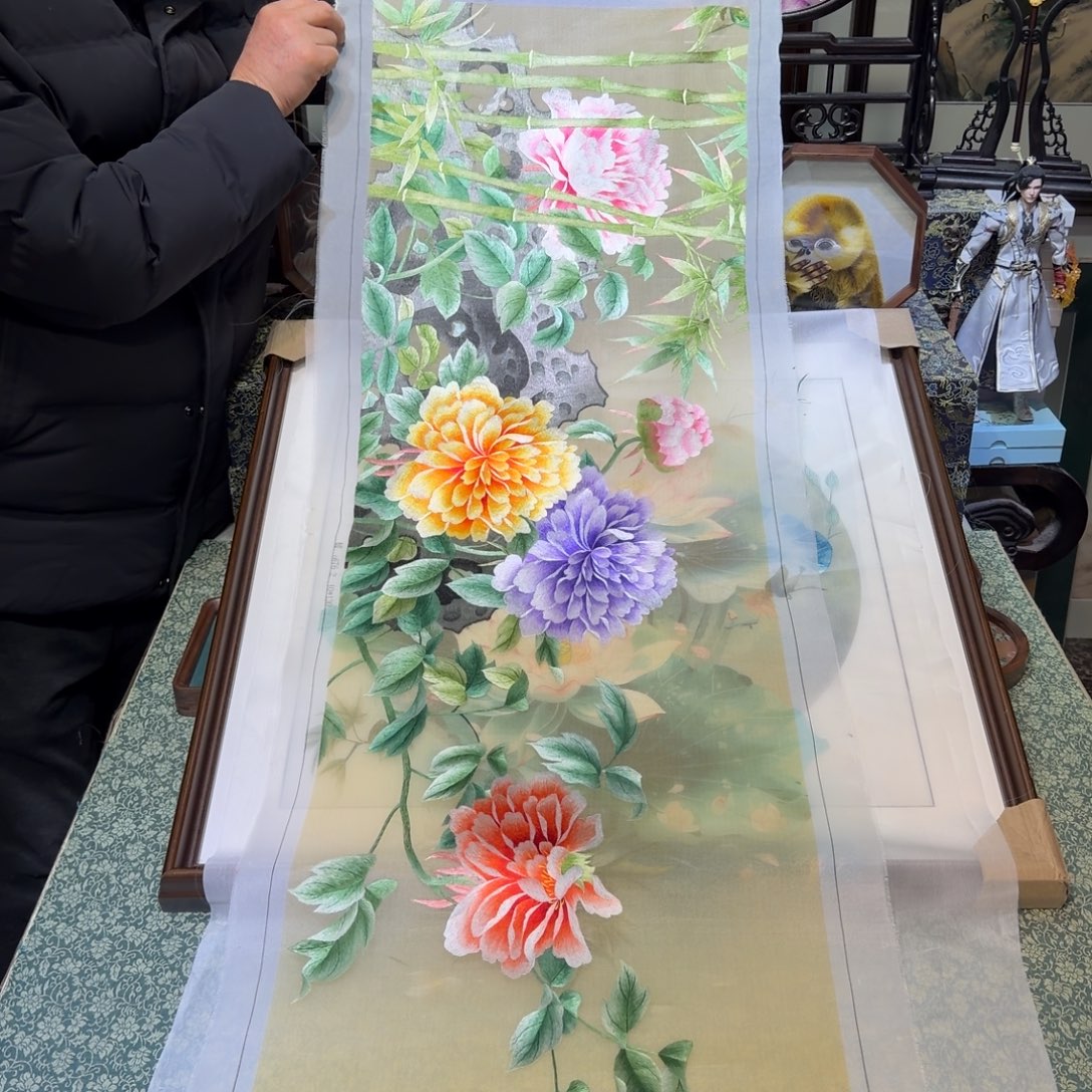 刺绣手工苏绣工艺单面绣片