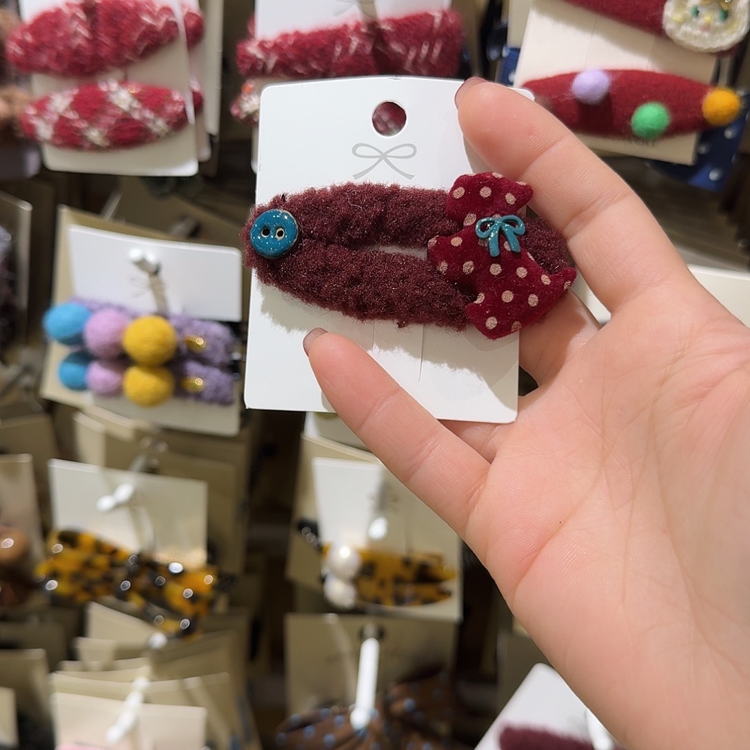 布艺非金属酒红小狗拜拜