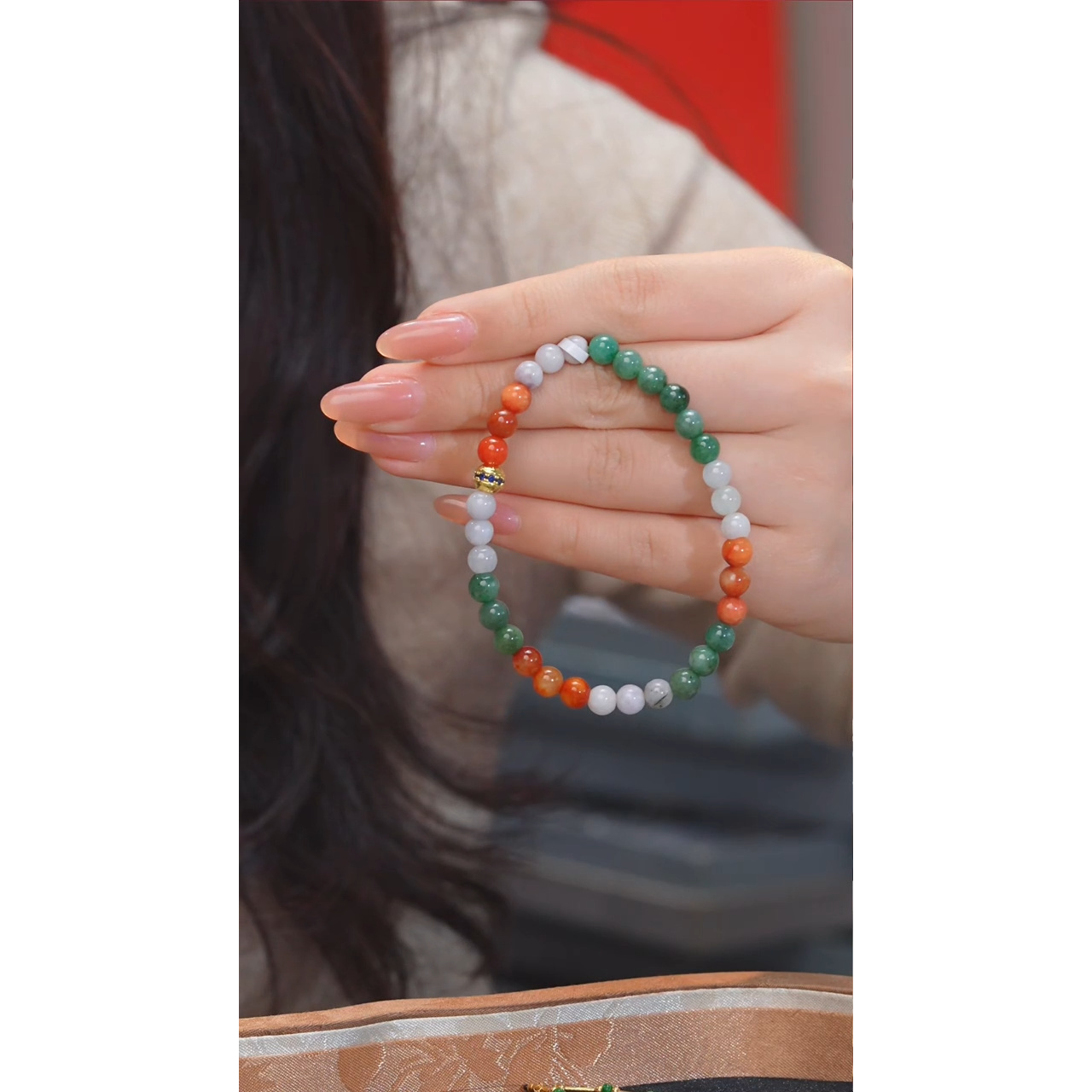 翡翠手链未镶嵌多样性发@@W