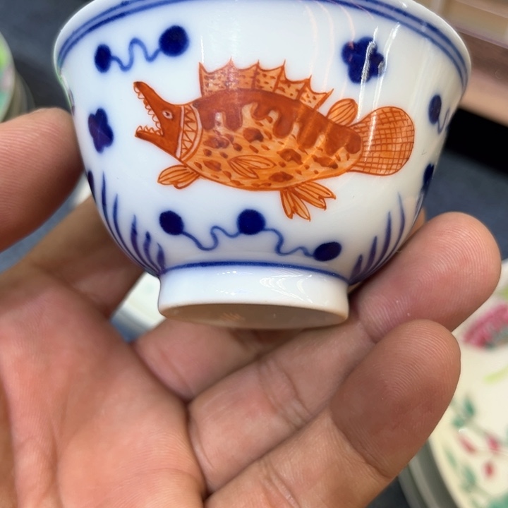 纯手绘精品盖碗杯