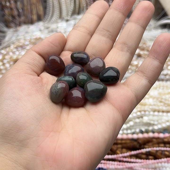 未镶嵌玛瑙/玉髓珠宝半成品5个15mm左右印度玛瑙屁桃