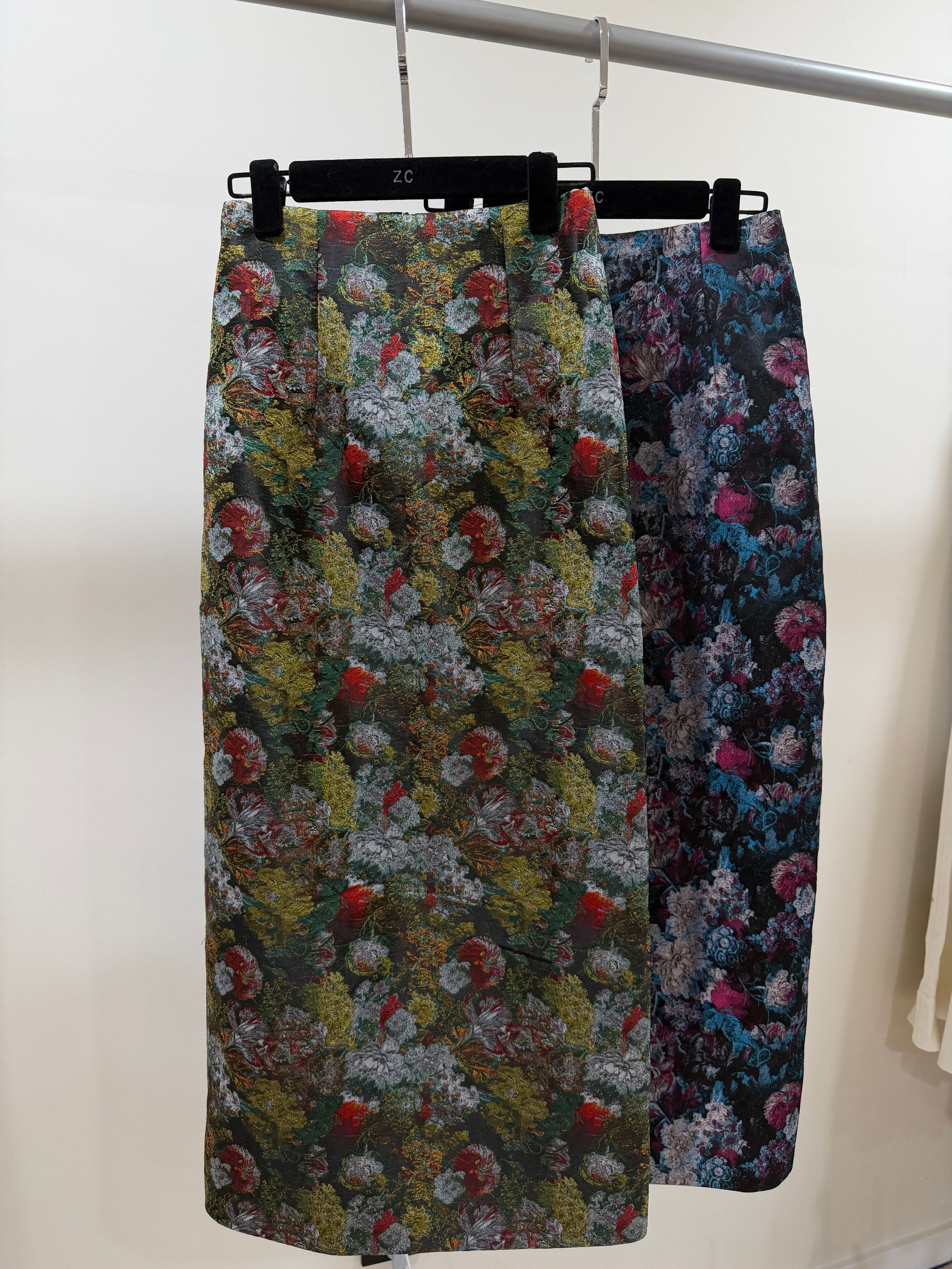 大气元（半身裙）复古油画半花朵半身裙