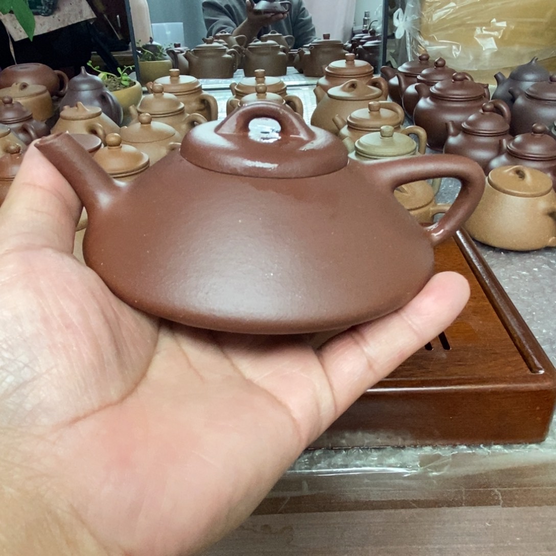 紫砂茶壶底漕青零添加合瓢壶心150cc瑕疵