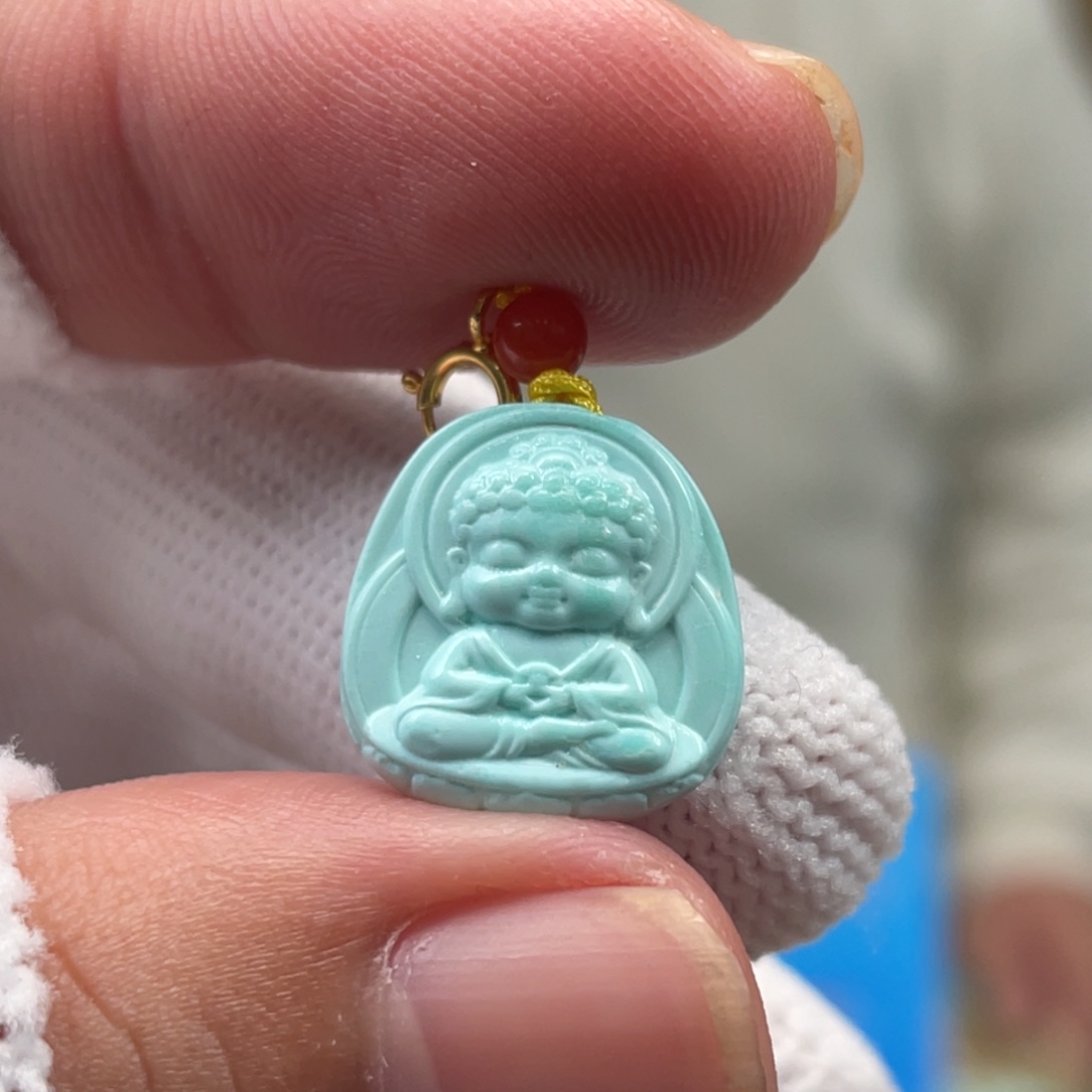 绿松石未镶嵌挂件