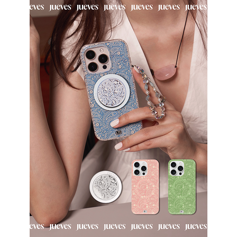 JUEVES【赵露思同款】星期四腰果花磁吸壳iphone16pro手机壳17pro