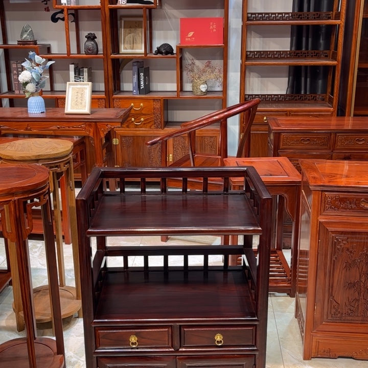 紫檀木类置物架茶水柜