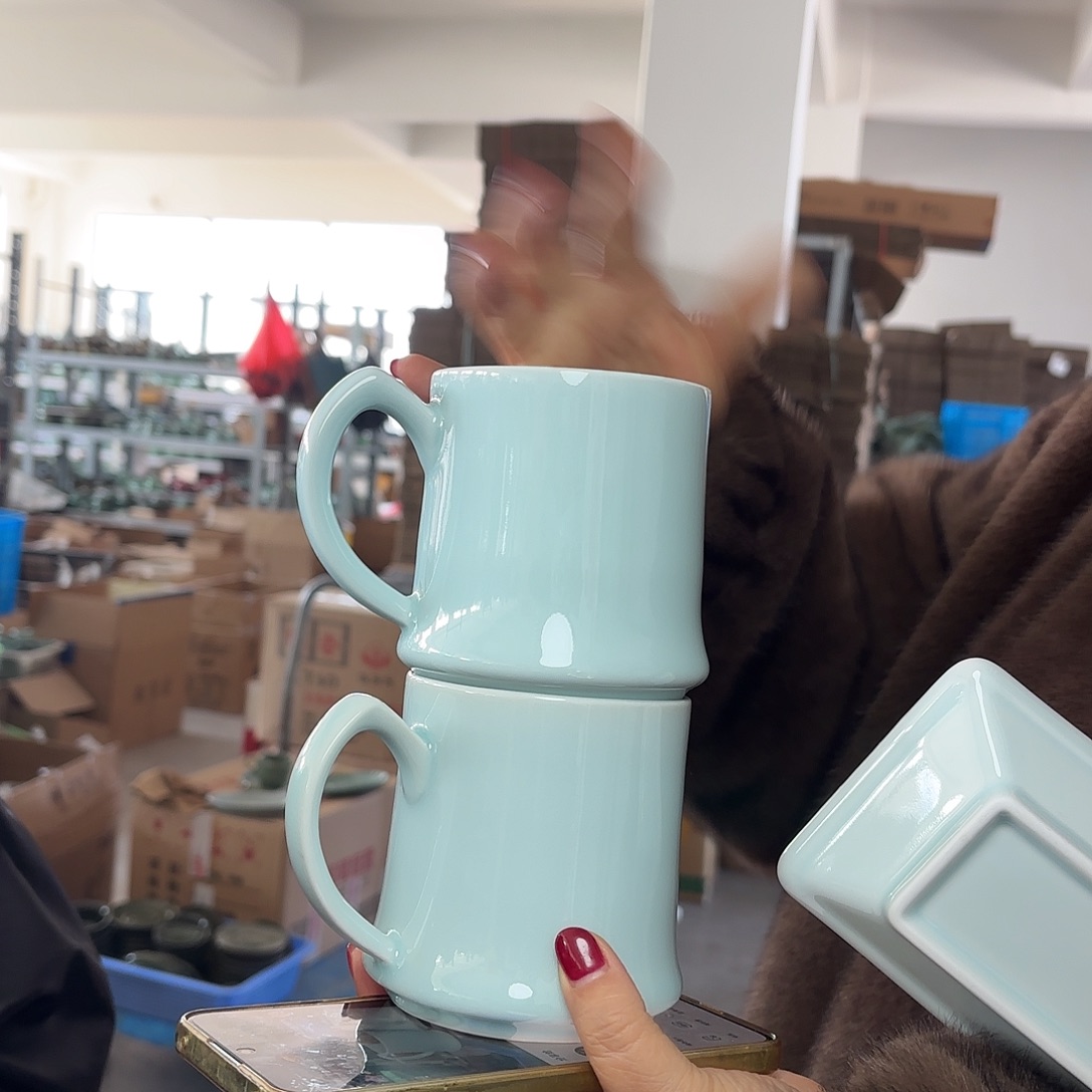 龙泉云间青瓷小米茶器