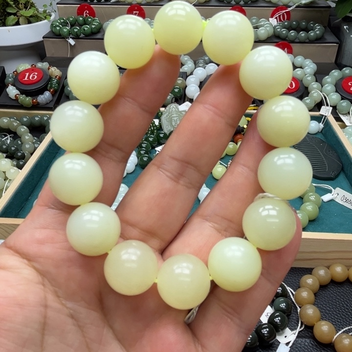 和田玉未镶嵌手链16