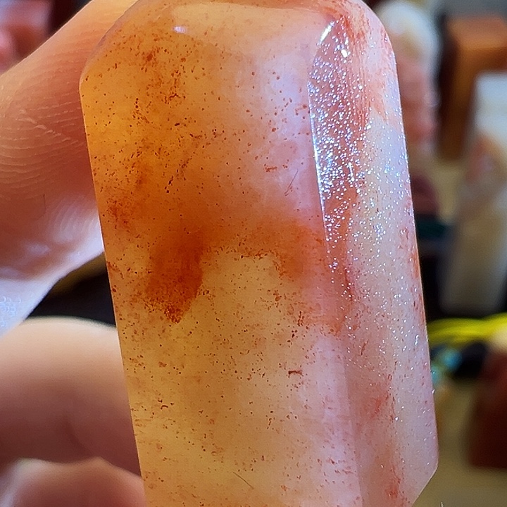 *****寿山石印石水冻桃花冰糖地