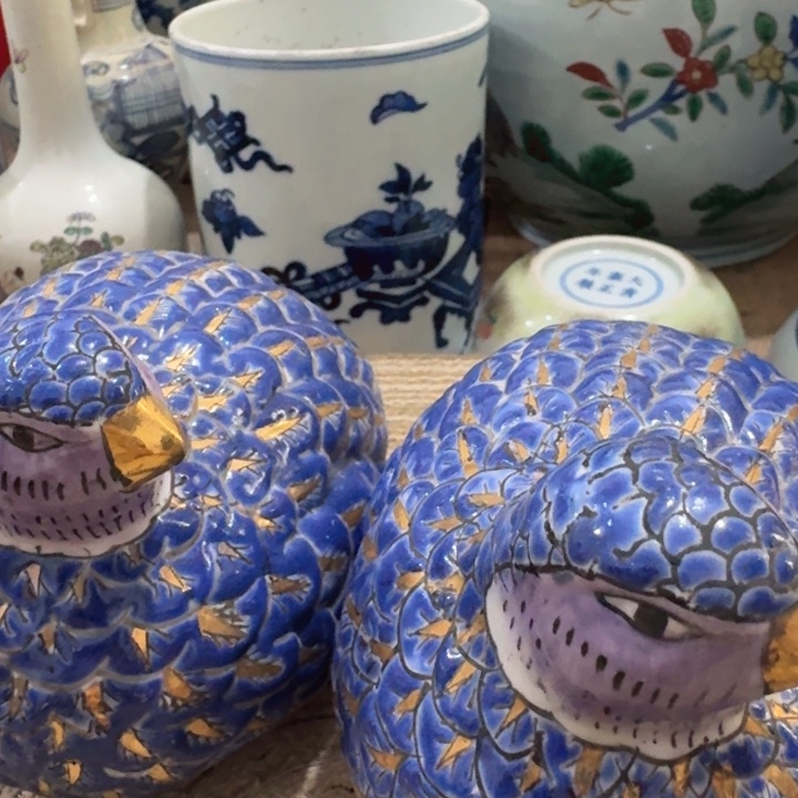 炉一对海销鸳鸯陶瓷
