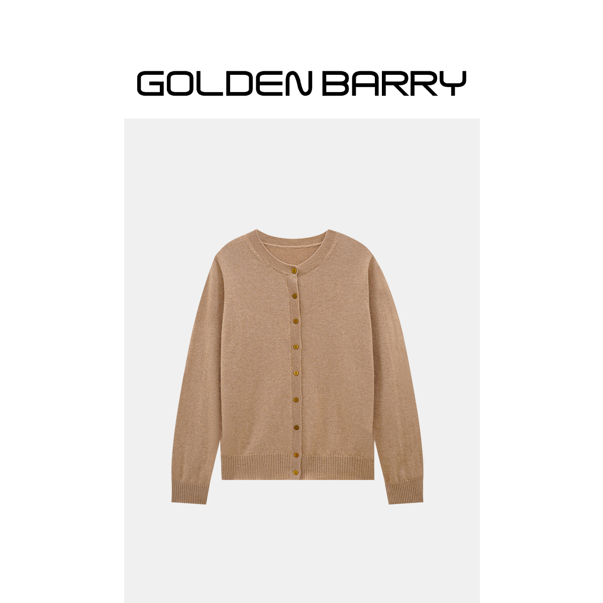 GOLDENBARRY|243061时尚圆领羊绒开衫